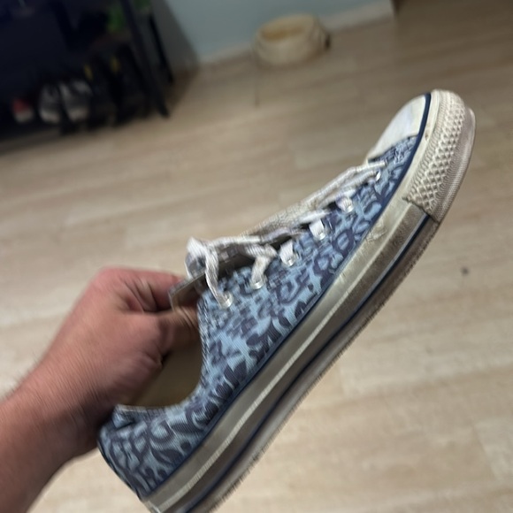 Vintage flower printed blue size 7 converse low tops - Picture 3 of 7